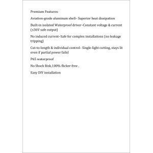 2 Твърда LED лента 95 см - Лед бар с 2 г. гаранция GL-TL 220V OUTDOOR (Изолирано захранване)